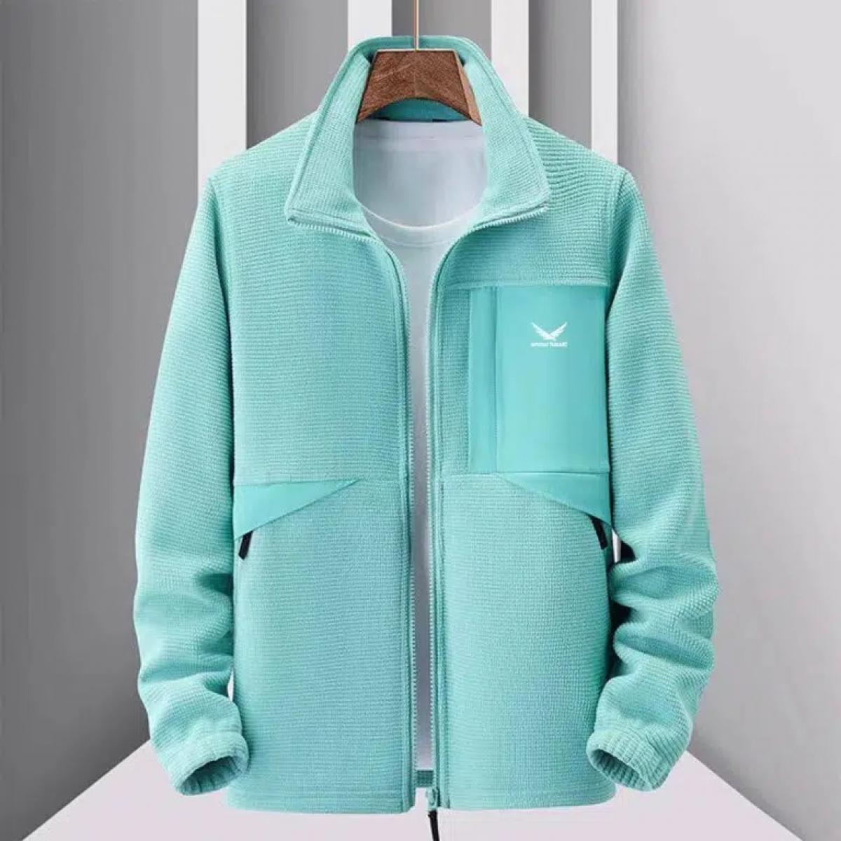کاپشن تک پوش پلار زنانه 2381B‏ ‏فیروزه ای - women’s polar jacket code SN-2381B