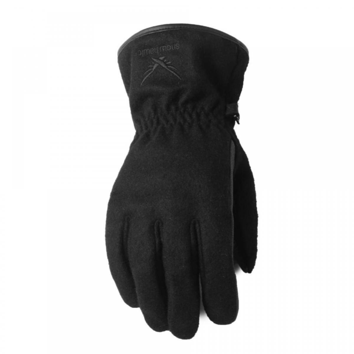 ‏دستکش snowhawk مدل پشمی‏ ‏مشکی‏ - men’s and women’s wool gloves code SN-C2136