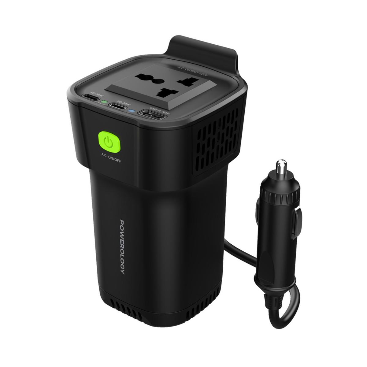 پاور اینورتر خودرو 150 وات کاپ هولدر مدل p150invbk -  150w cup holder power inverter