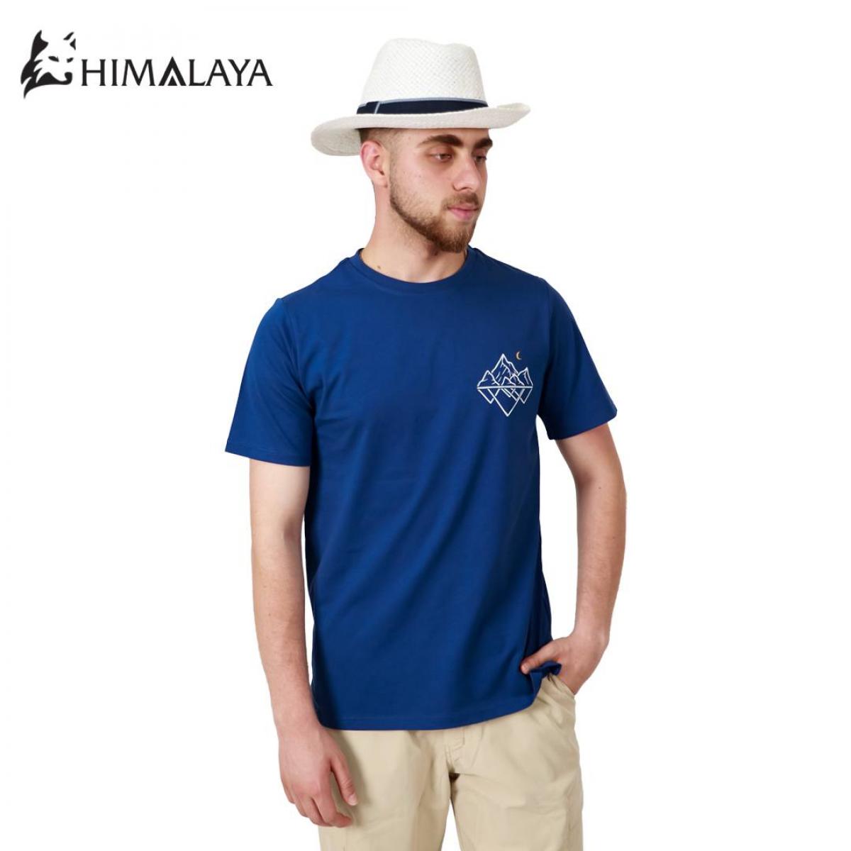 تیشرت پنبه یقه گرد کد cm21 مدل سبلان‏ ‏آبی نفتی‏ - t-shirt