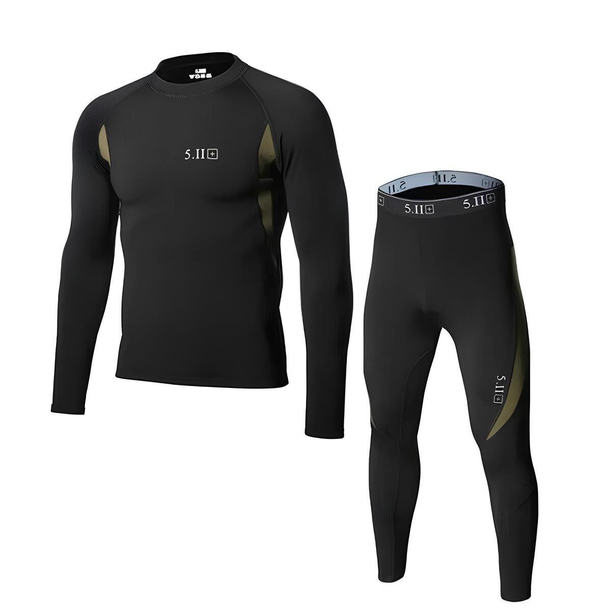 ‏بیس لایه مردانه ‏مشکی -  Base Layer Clothing
