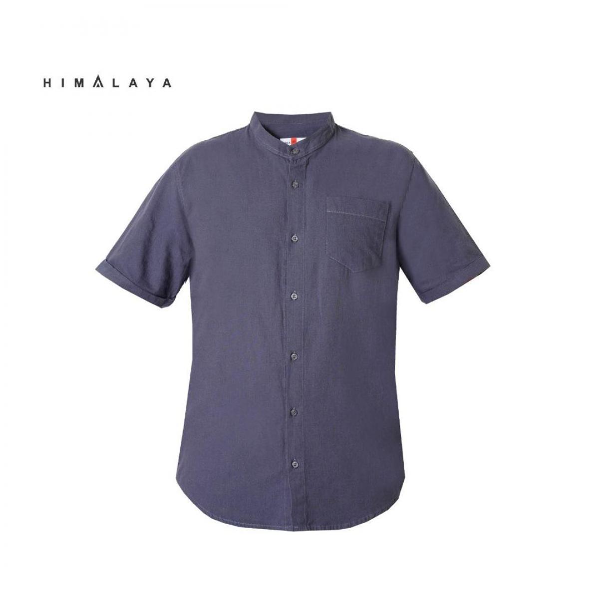 ‏پیراهن آستین کوتاه لینن مردانه‏ ‏نوک مدادی - Linen shirt