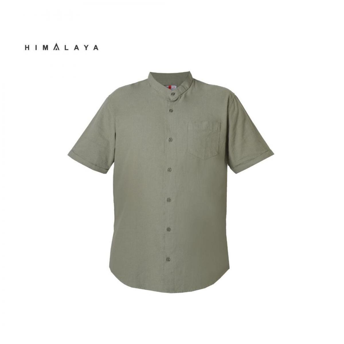 ‏پیراهن آستین کوتاه لینن مردانه‏ ‏سبز - Linen shirt