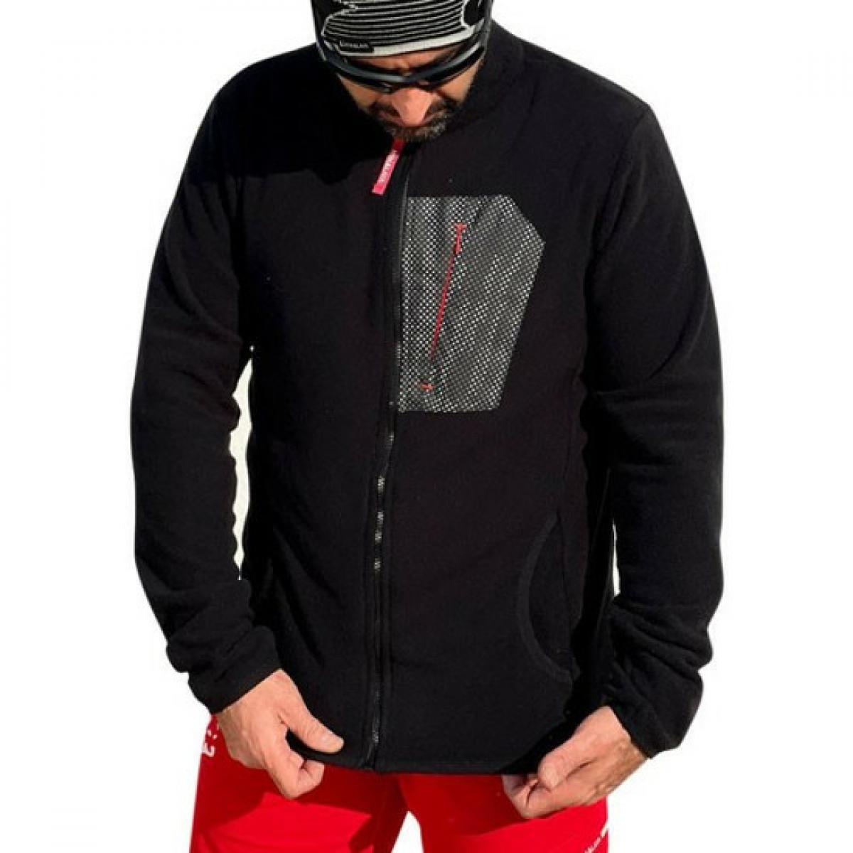 پلار تمام زیپ جیبی مشکی - polar jacket